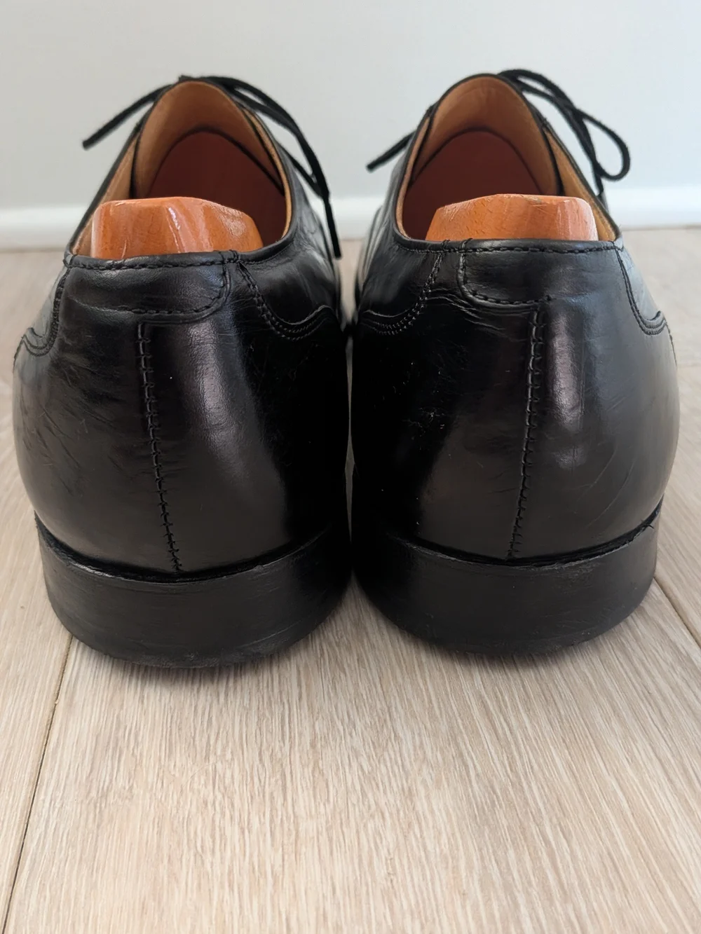 Vintage 1980s Stetson Plain-toe Oxford 10.5 EEE Black GUC Rare Wide
